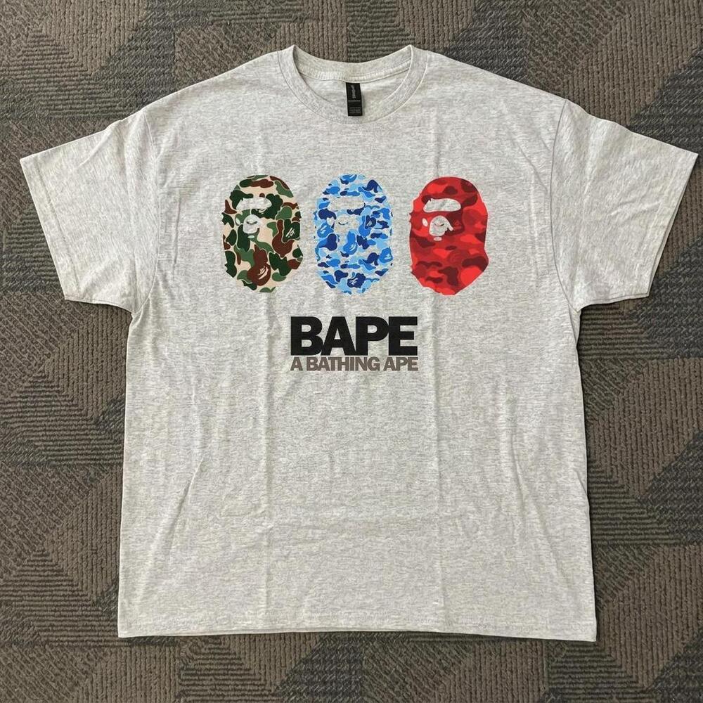 Grey A Bathing Ape Cotton Tee